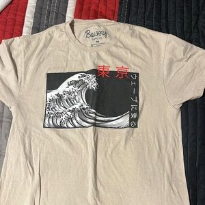 Beige Brown Graphic Tee